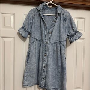 Amazon Light Blue Denim Mini Dress